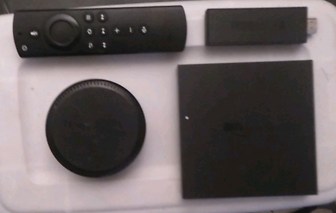 Amazon Fire TV (DV83YW) Media Player, Fire Stick (LY73PR), Echo (RS03QR), Remote