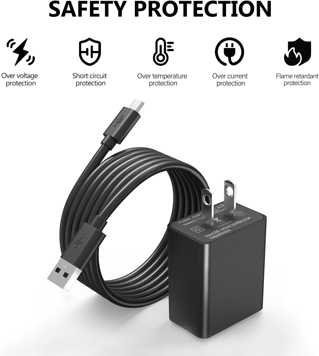 Micro USB Power Cord for Roku Streaming Stick, Roku Express Plus, Roku Premie…