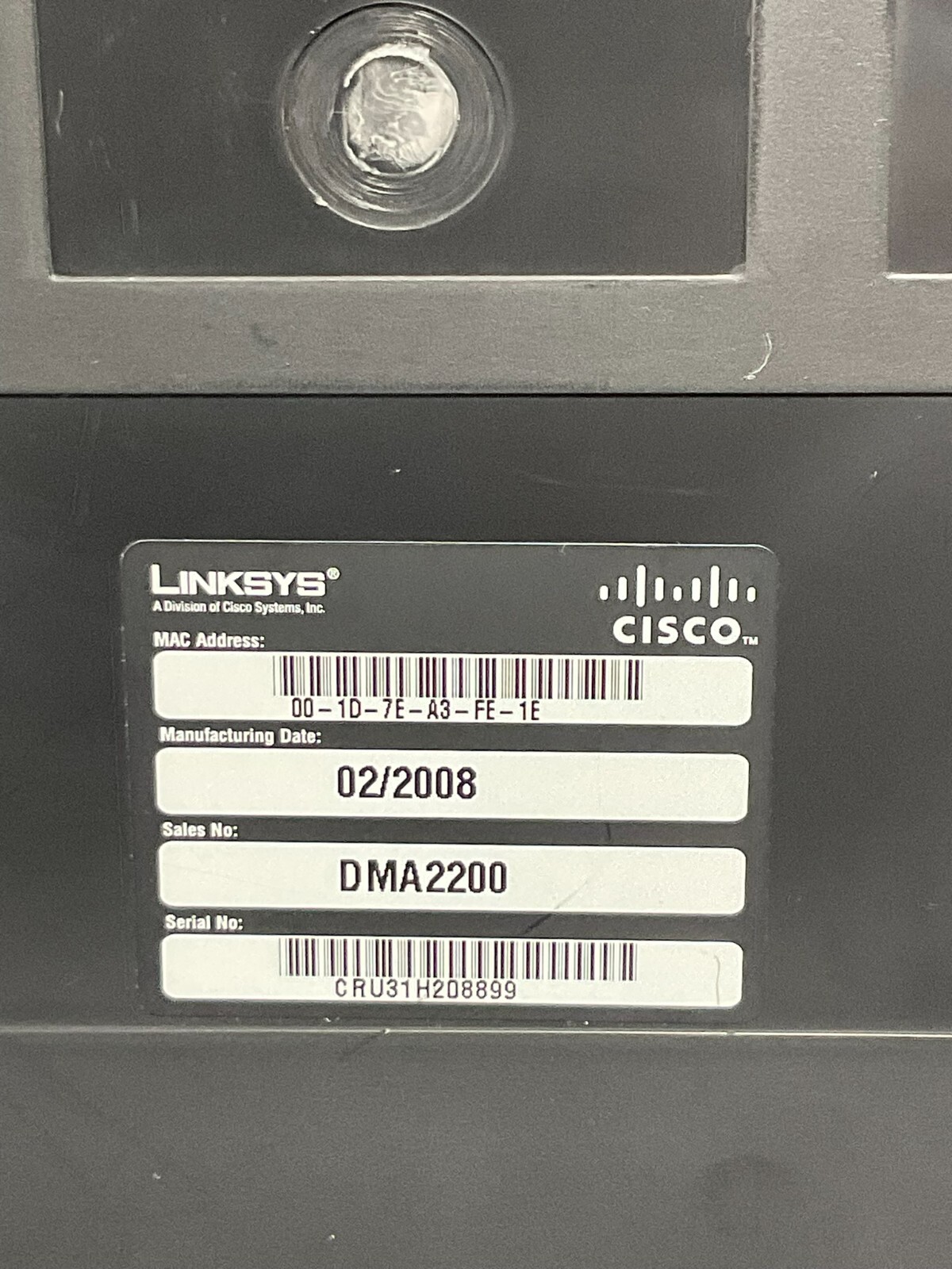 Cisco Linksys DMA2200 Media Extender Dolby Digital DVD Player
