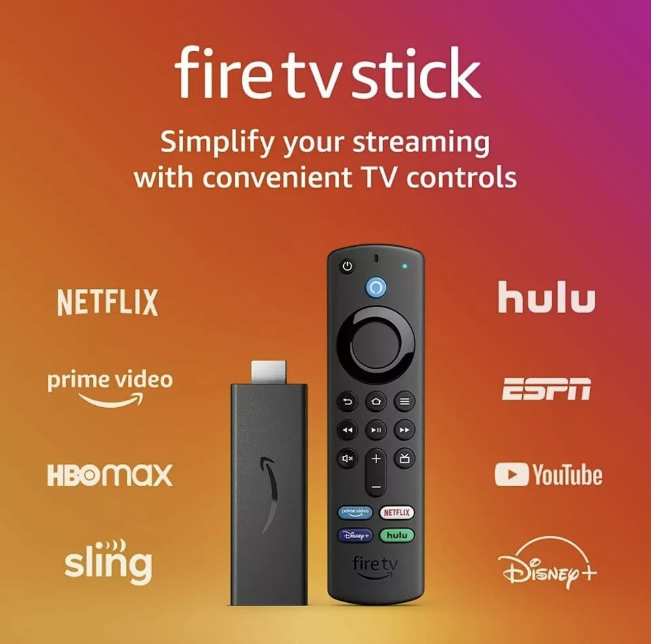 Amazon Fire TV Stick 3rd Gen w/ Alexa Voice Remote & TV Controls – New