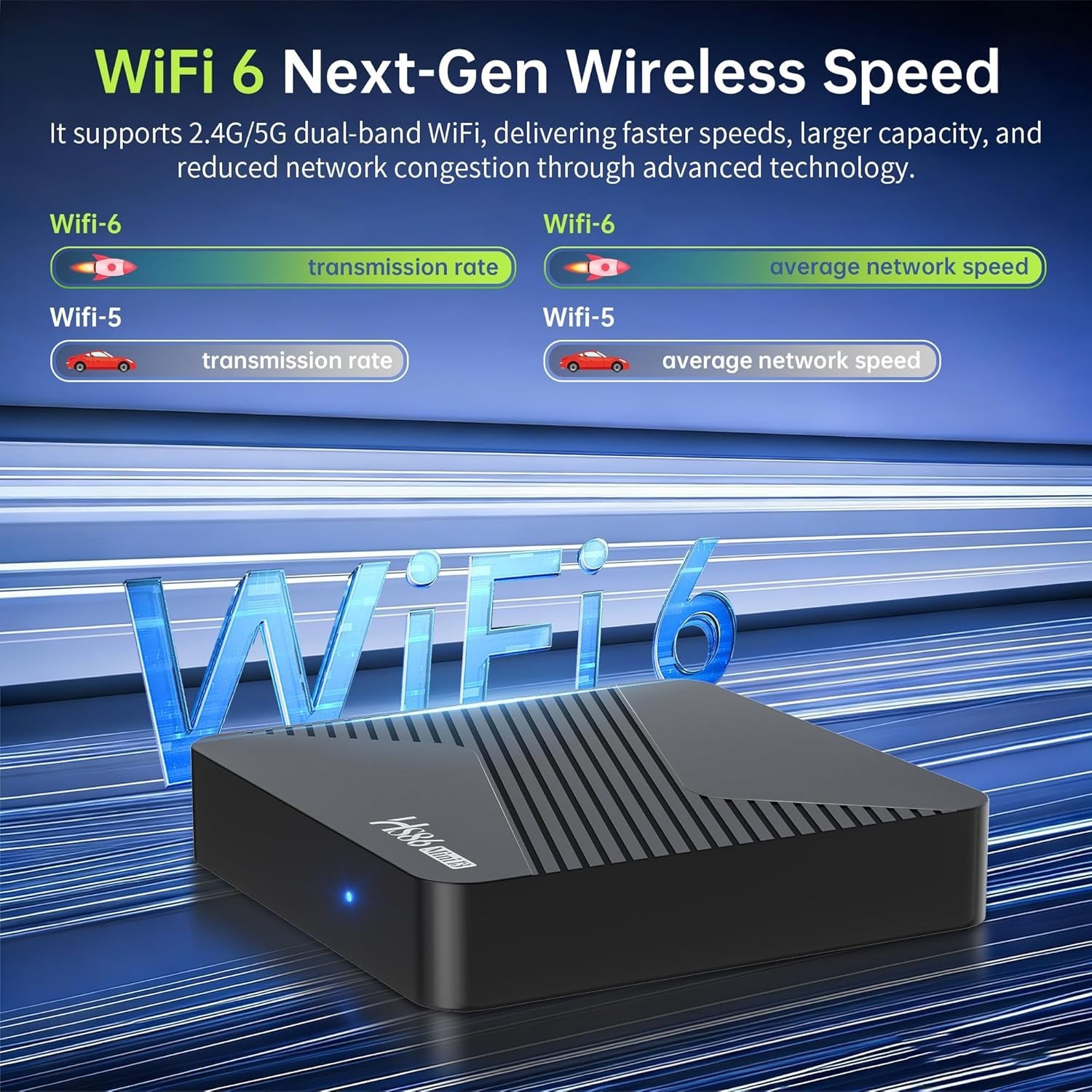 Compact Android 14.0 TV Box HS86 MINI13 – 4GB RAM, 32GB Storage, 4K Streaming