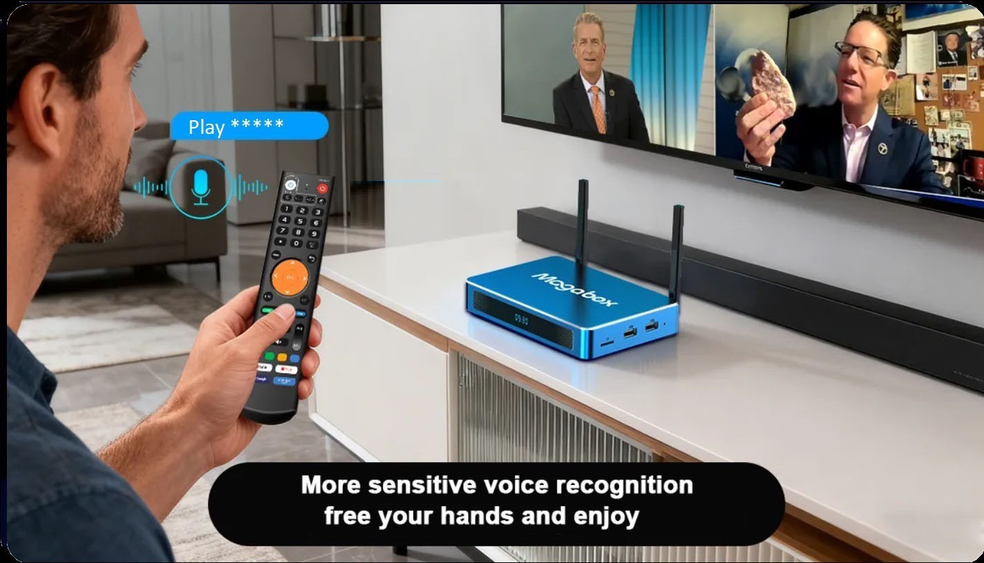 New 2026 Magabox MG5 MAX Media Player 8K UHD 4GB RAM 128G WiFi 6 Voice Remote