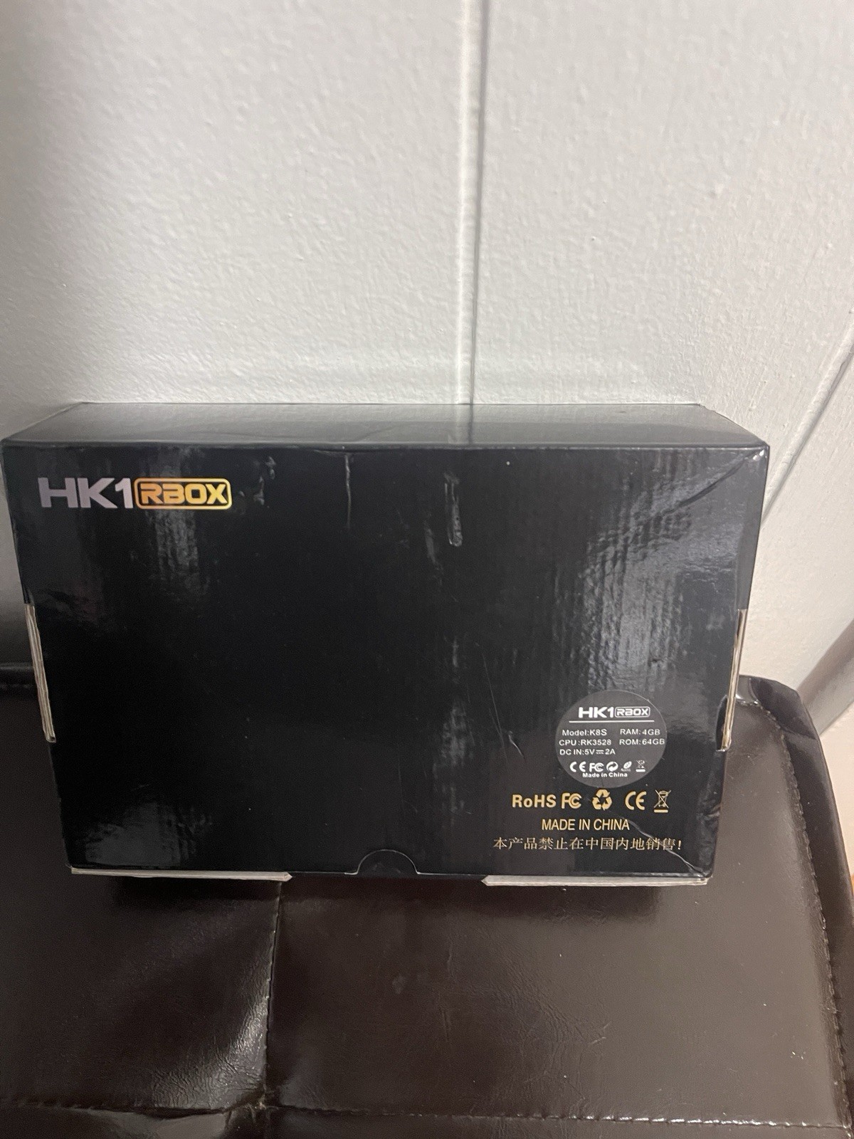 HK1 RBOX Media Streamer Box Wi-Fi 64GB HK3528 Processor Black