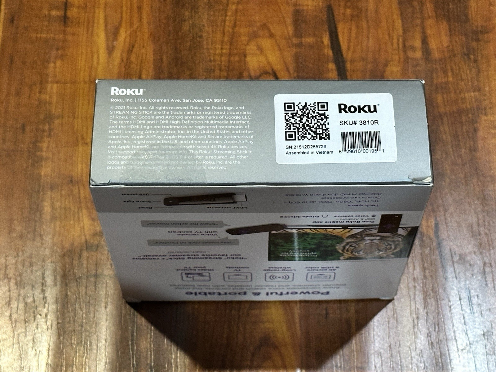 Roku Streaming Stick+ 3810R 4K HDR Voice Remote With TV Controls – New & Sealed!