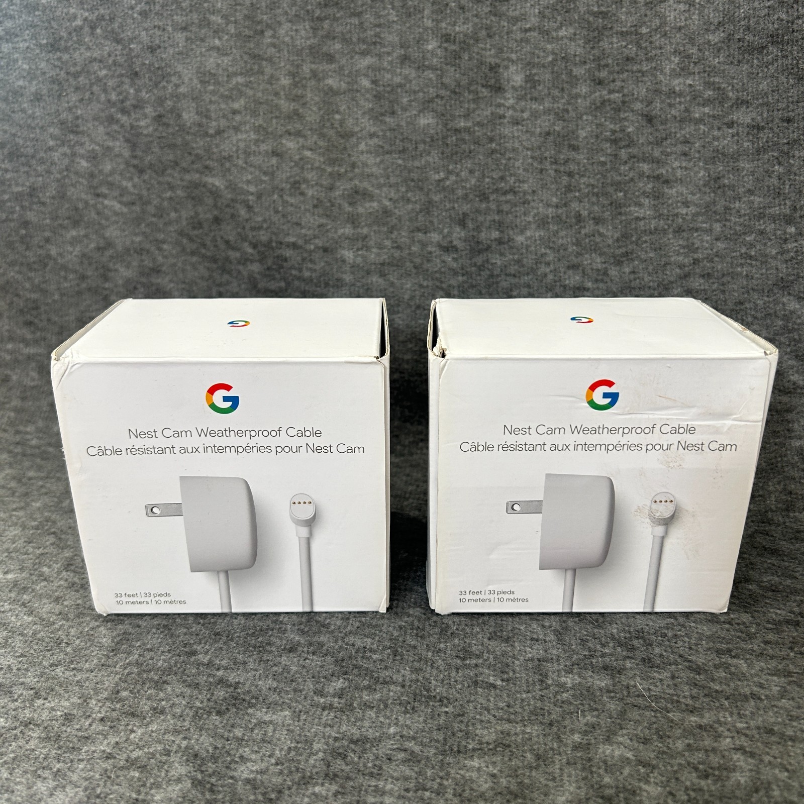 Google G9QR5 Nest Cam 33 ft. 10 meters Weatherproof Cable (Lot of 2)