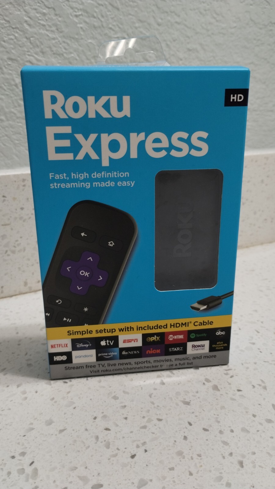 NEW Roku 3930R Express HD Streaming Media Player – Black Brand New In Package