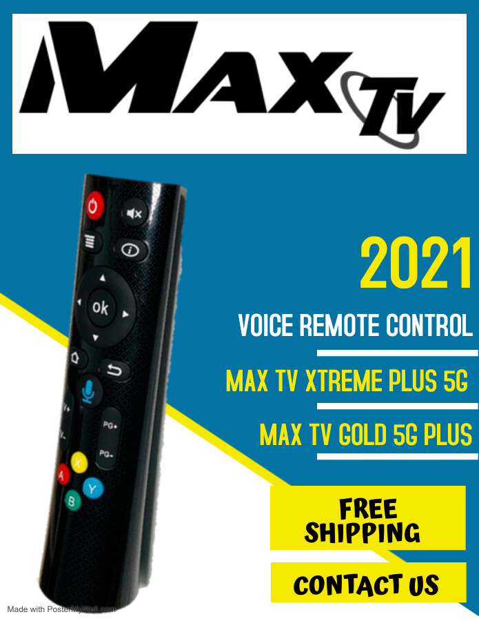Voice Remote Control for MAX TV XTREME PLUS 5G AND MAX TV GOLD 5G PLUS