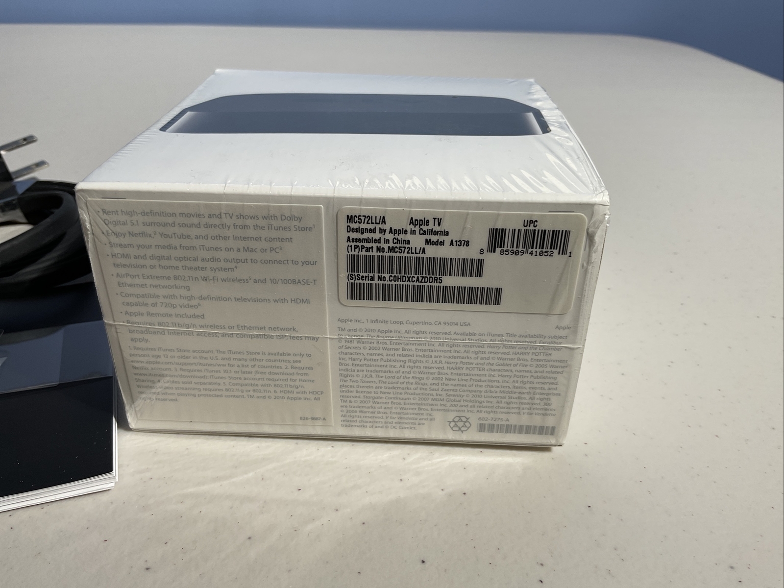 Apple TV 2nd Gen MC572LL/A HD Media Streamer A1378 Fully Functional ~SHIPS FAST!