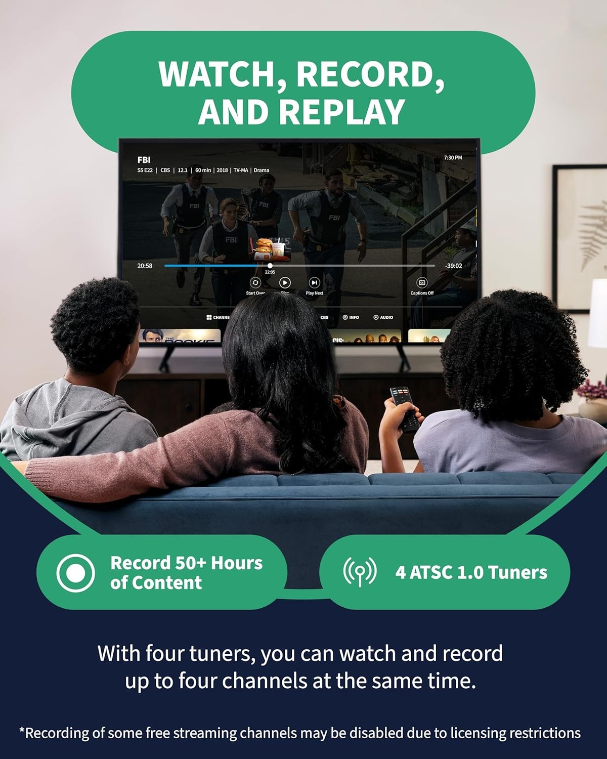 Tablo TV 4th Gen 4 Tuner OTA DVR Indoor Antenna 35 Mile