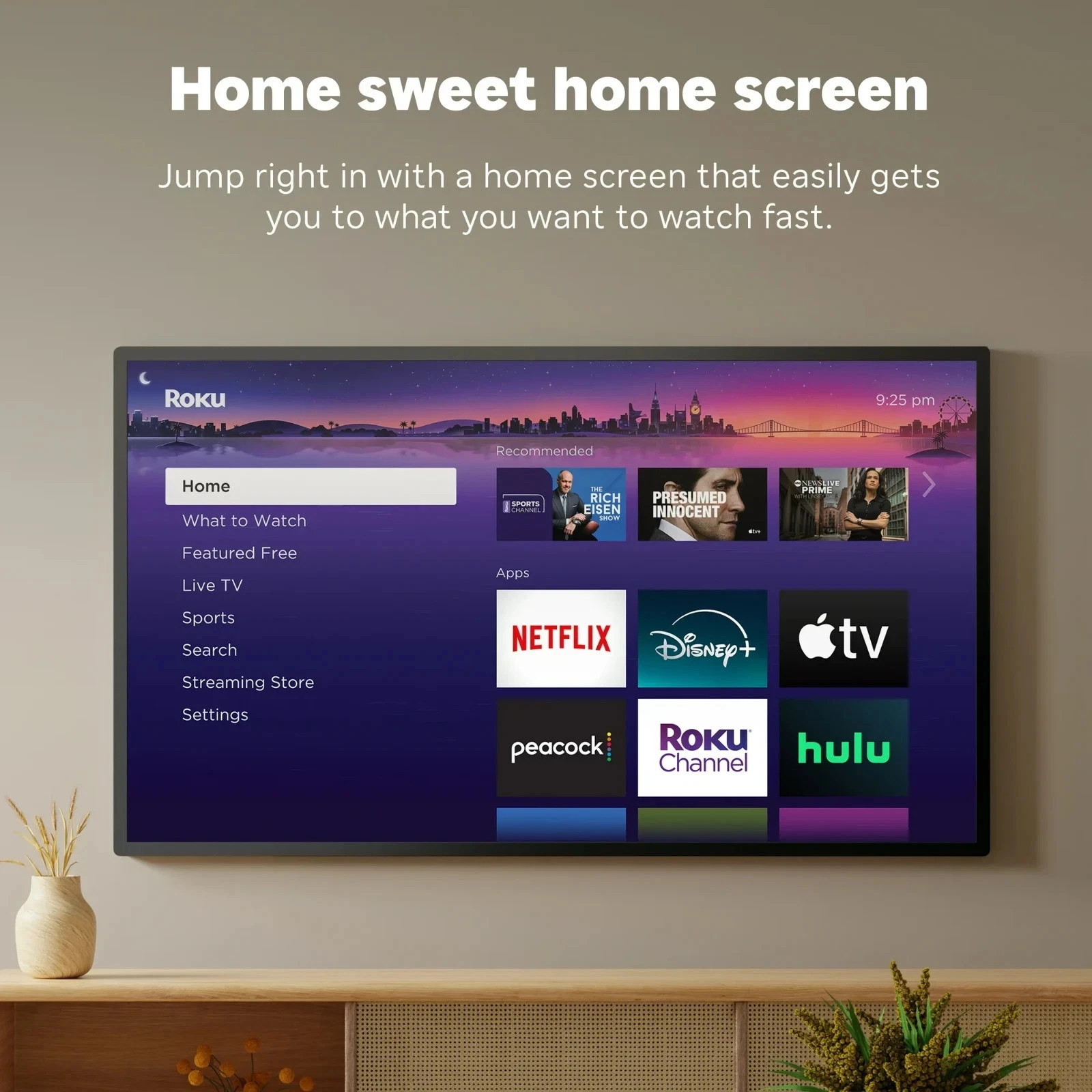 Roku Streaming Stick Plus 2025 – 4K & HDR Roku Streaming Device for TV with Voic