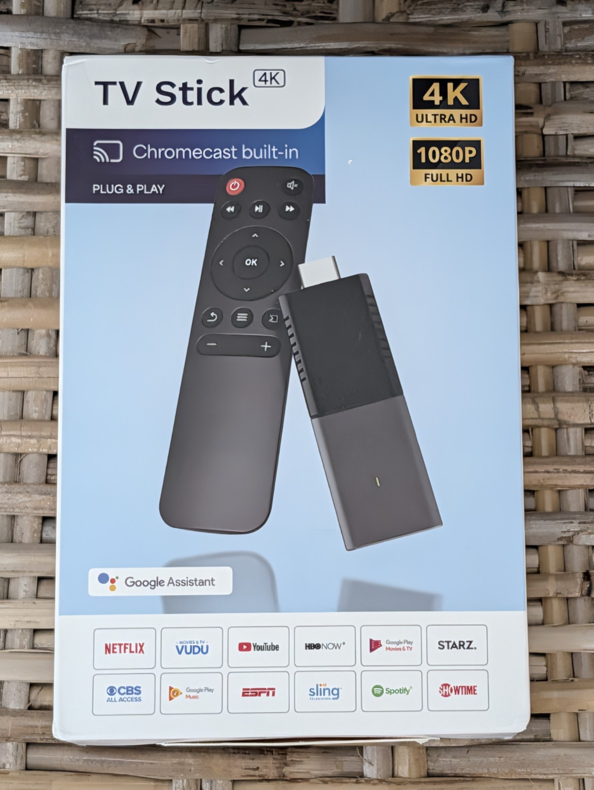 Smart TV Stick 4K UHD Chromecast Built in Android TV Google Assistant Remote