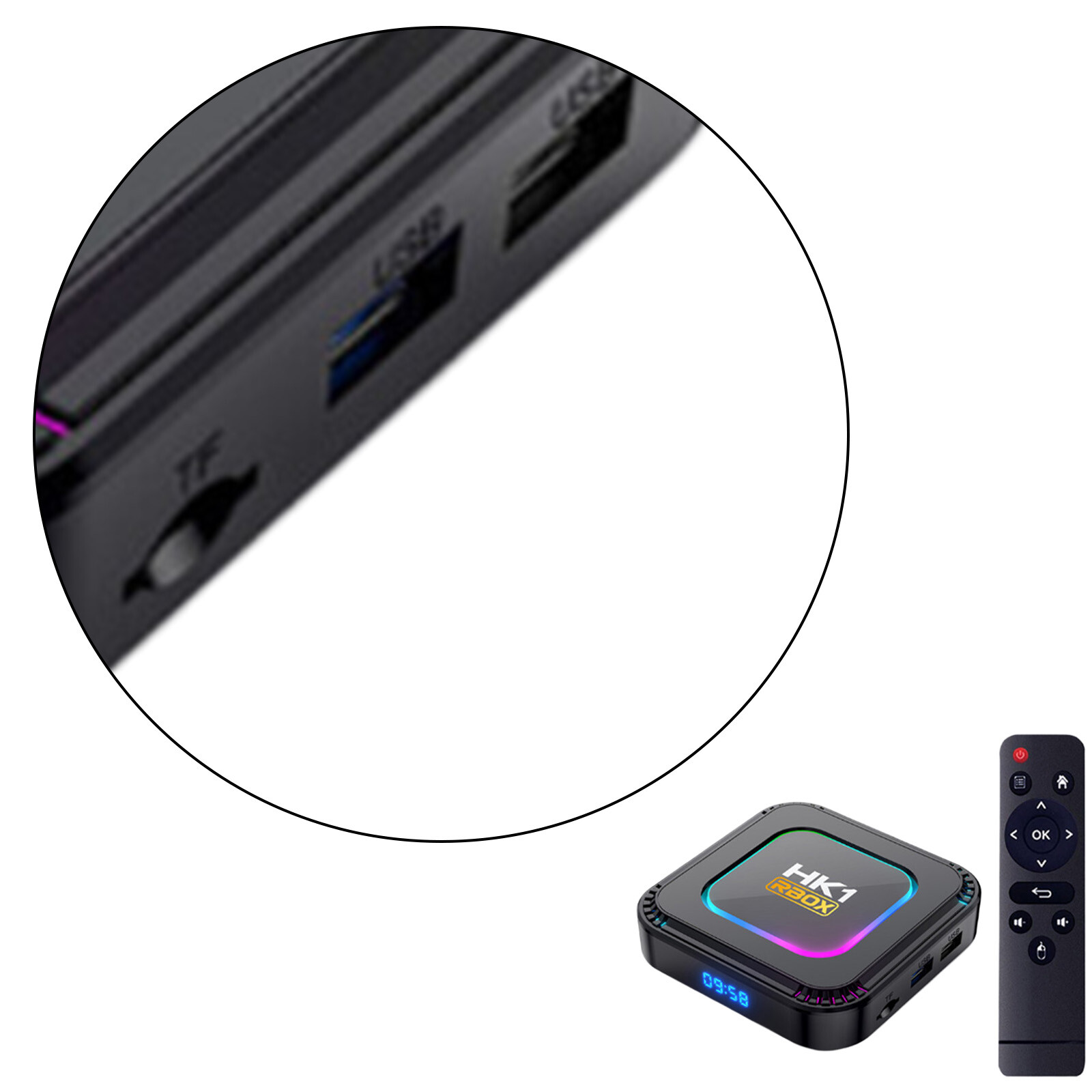 2024Upgraded Smart TV Box 8K HDMedia Stream Player Android 13 Quad Core HK1 RBOX