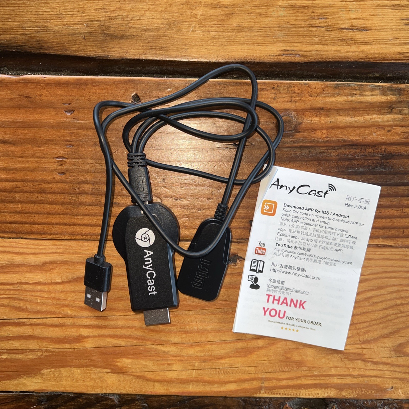 Anyast M2 Plus Black Portable Easy Sharing Wi-Fi Wireless Display Receiver
