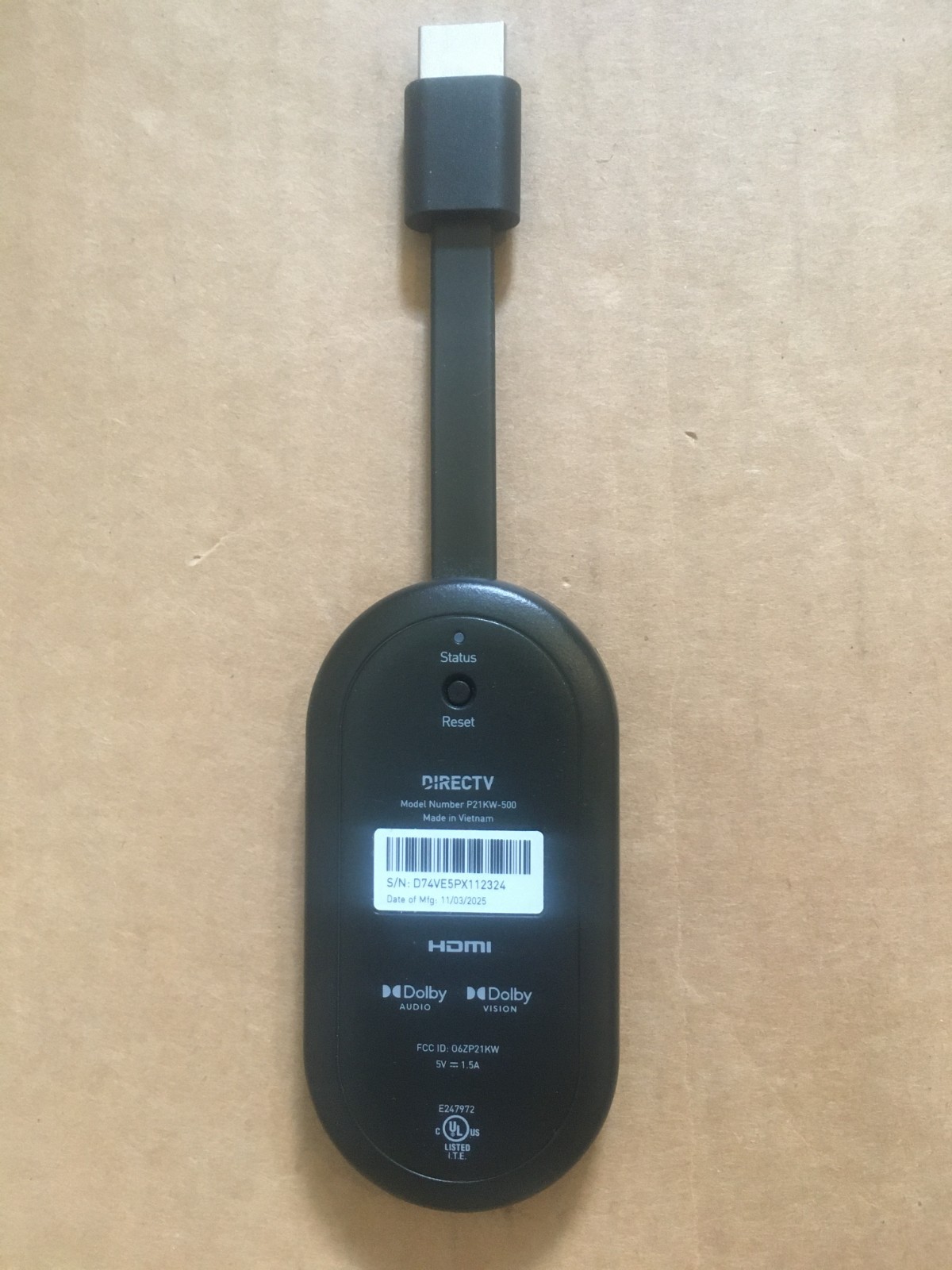 DIRECTV Gemini Air Streaming Device – 4K Model P21KW-500 NO REMOTE-NO AC ADAPTER