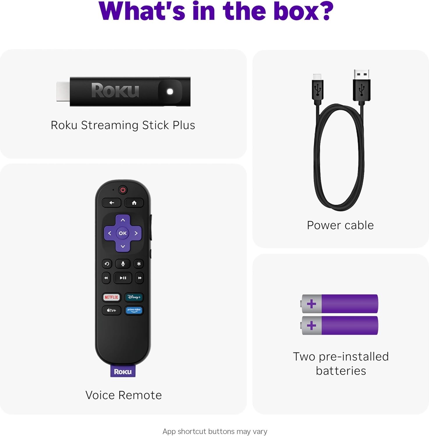 Roku Streaming Stick Plus – 4K & HDR Roku Streaming Device for TV with Voice Rem