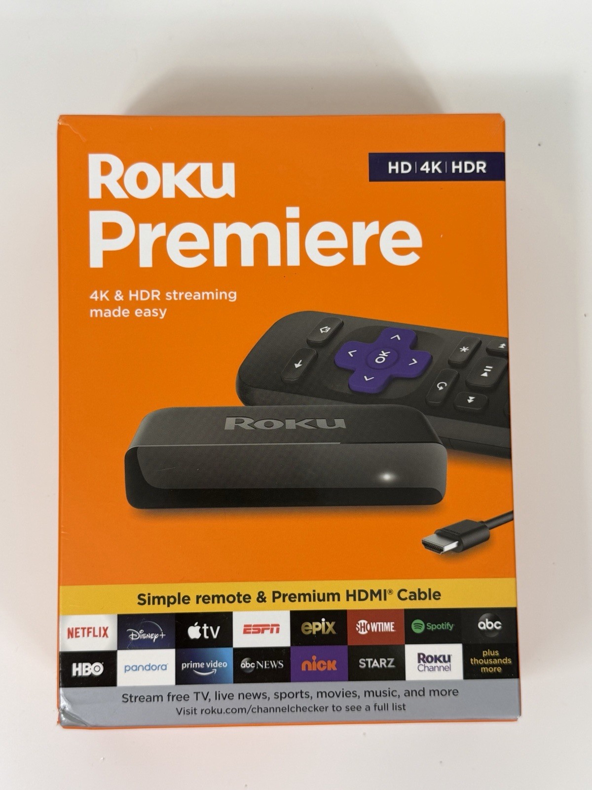 Roku Premiere | HD/4K/HDR Streaming Media Player – 3920R