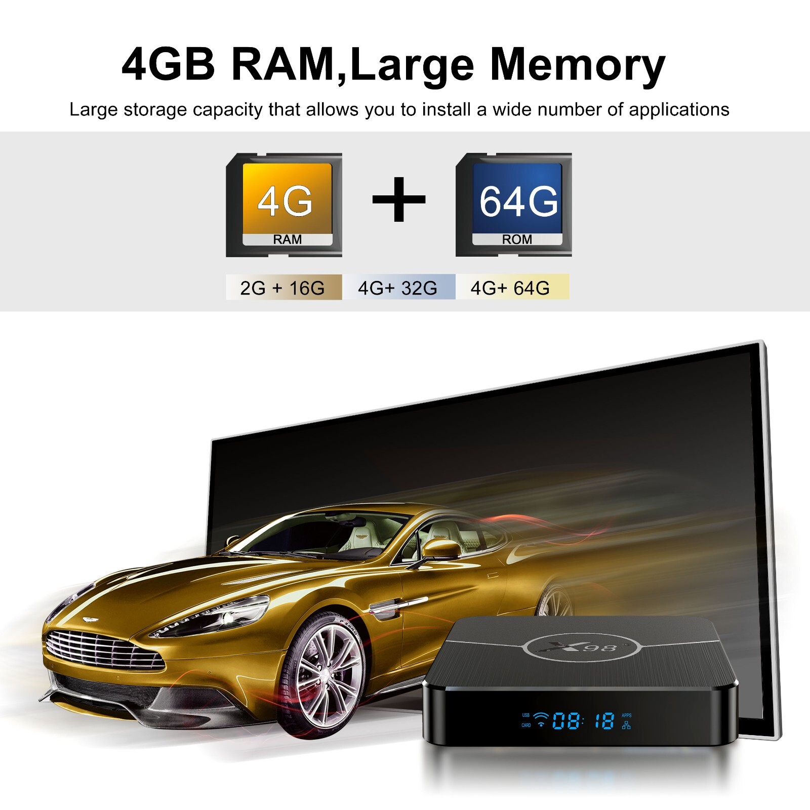 X98 Plus Android 11 TV Box Amlogic S905W2 AV1 2.4G/5G Dual Wifi BT5.0 Player
