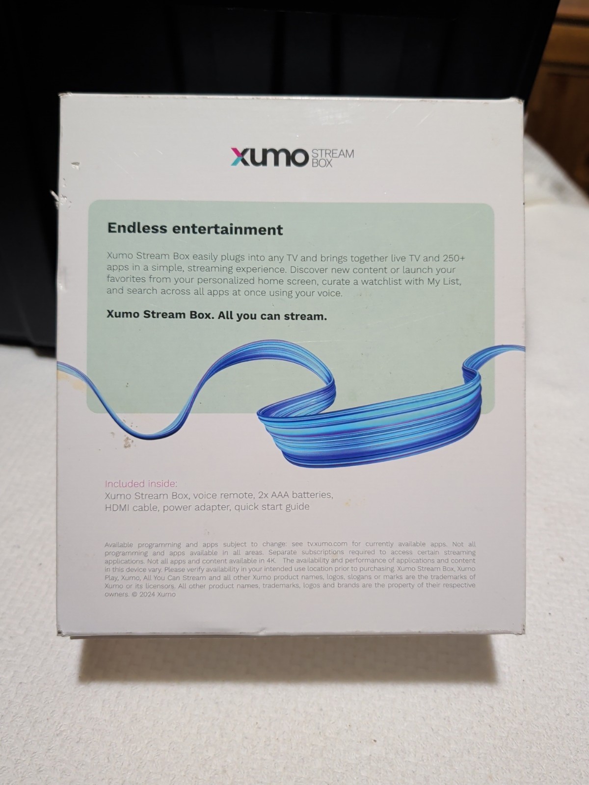 Xumo 4K Streaming BOX & Voice Remote Open Box Never Used