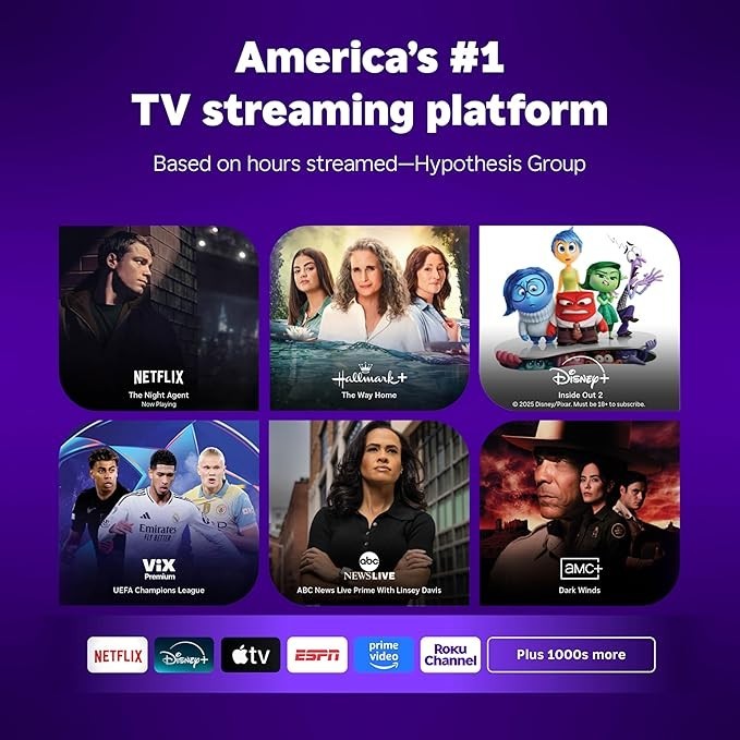 Roku Streaming Stick HD 2025 — HD Streaming Device for TV with Roku Voice Remote
