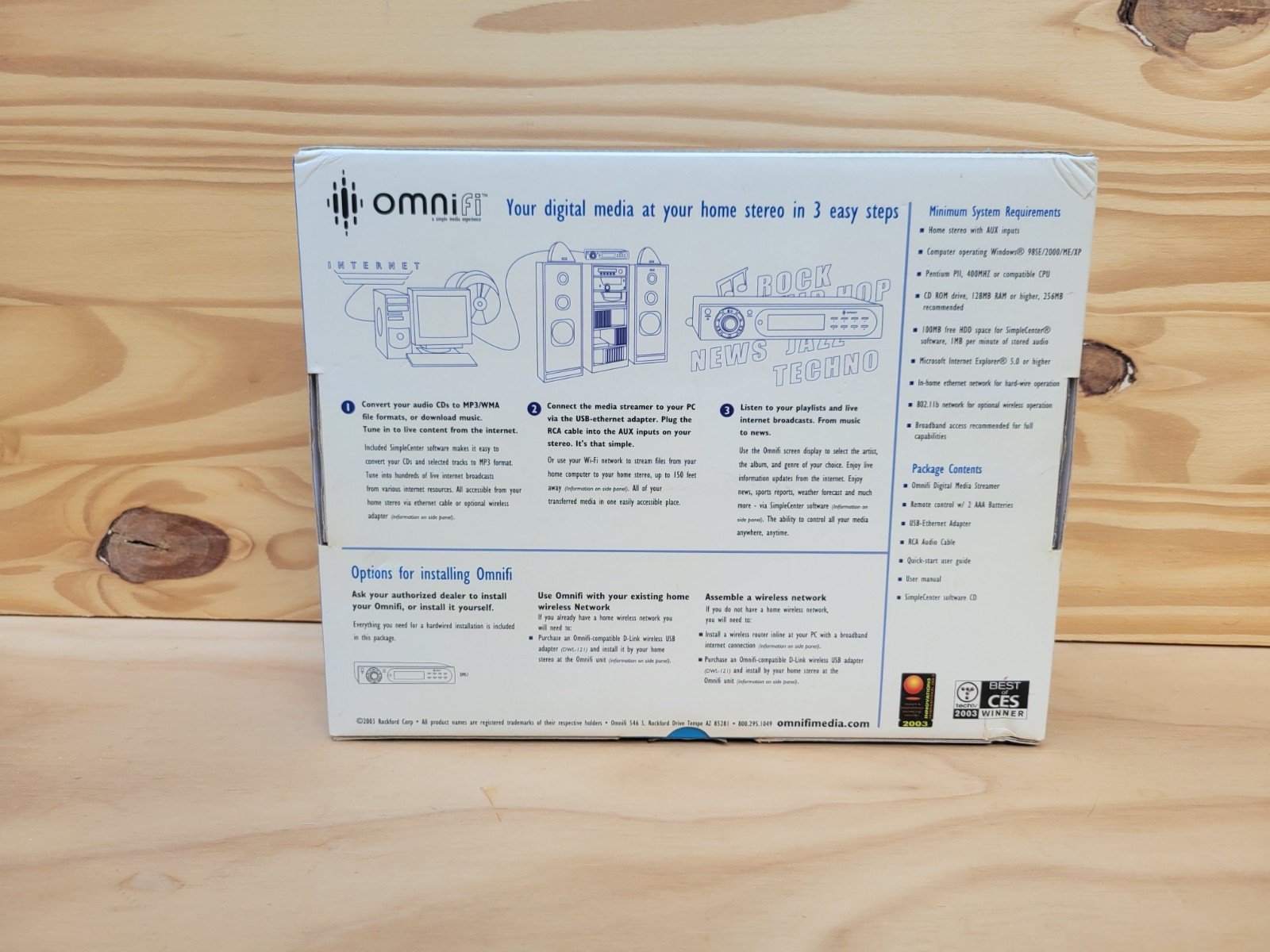 Omnifi DMS1 Wi-Fi Home Digital Media Streamer MP3/WMA Music Digital Media Player