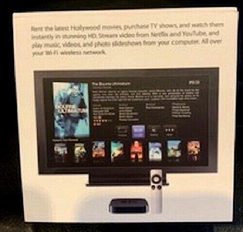 Apple TV Model A1378 MC572LL/A Black with Remote Control