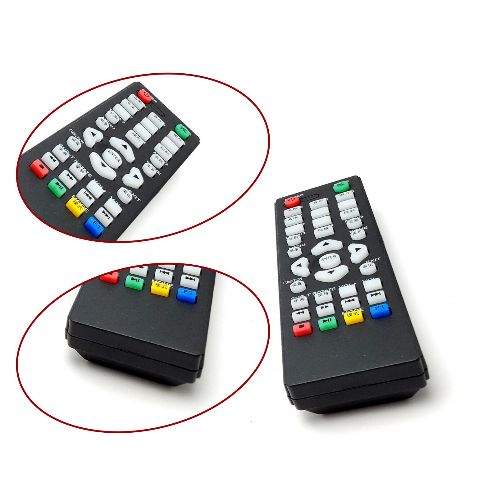 A28D USB SD MMC VGA AV YPbPr Multi TV Media Player + IR Fernbedienung 1080pgk