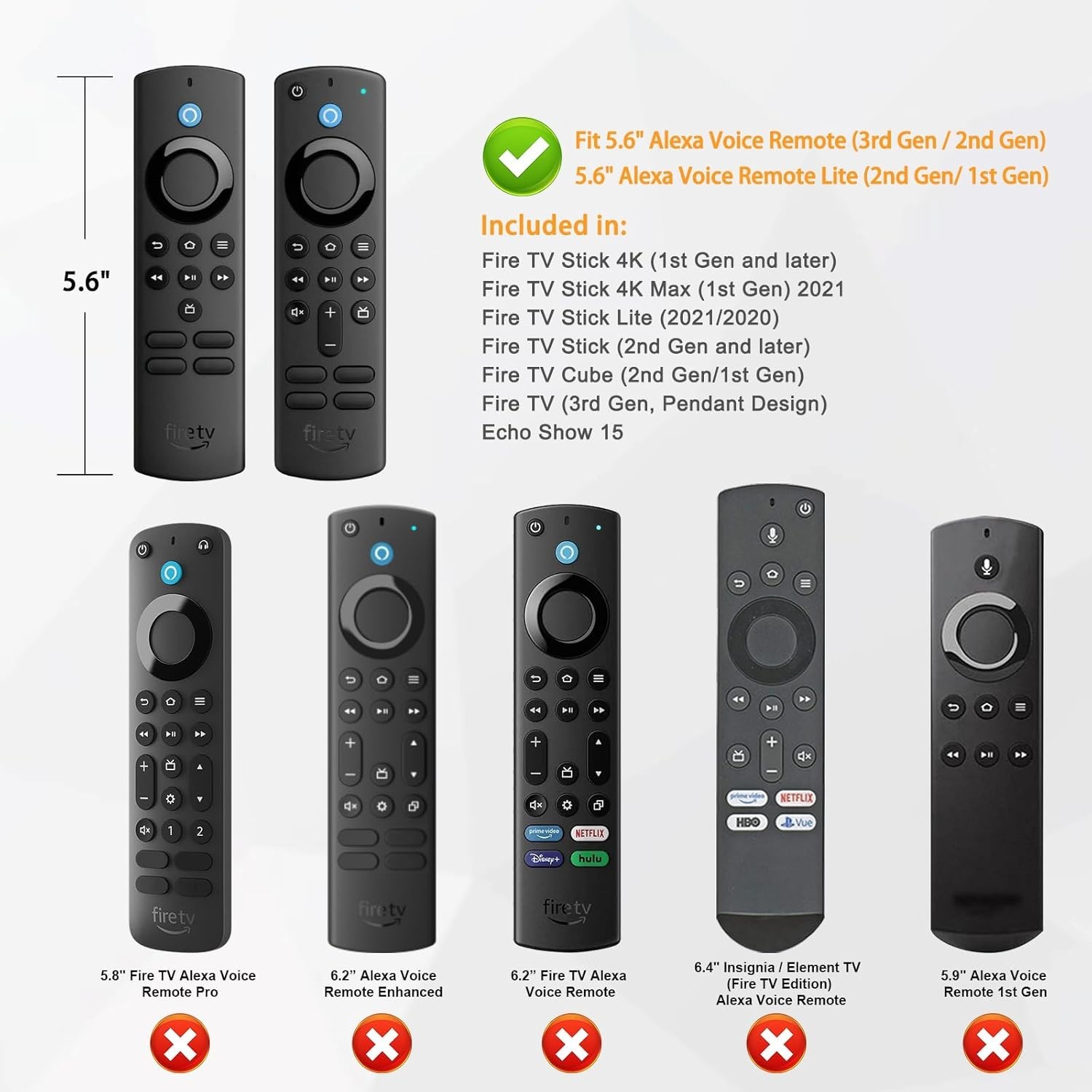 Remote Case for Fire TV Stick HD/4K/4K Max 1st Gen/Fire TV Stick 3rd Gen/Lite…