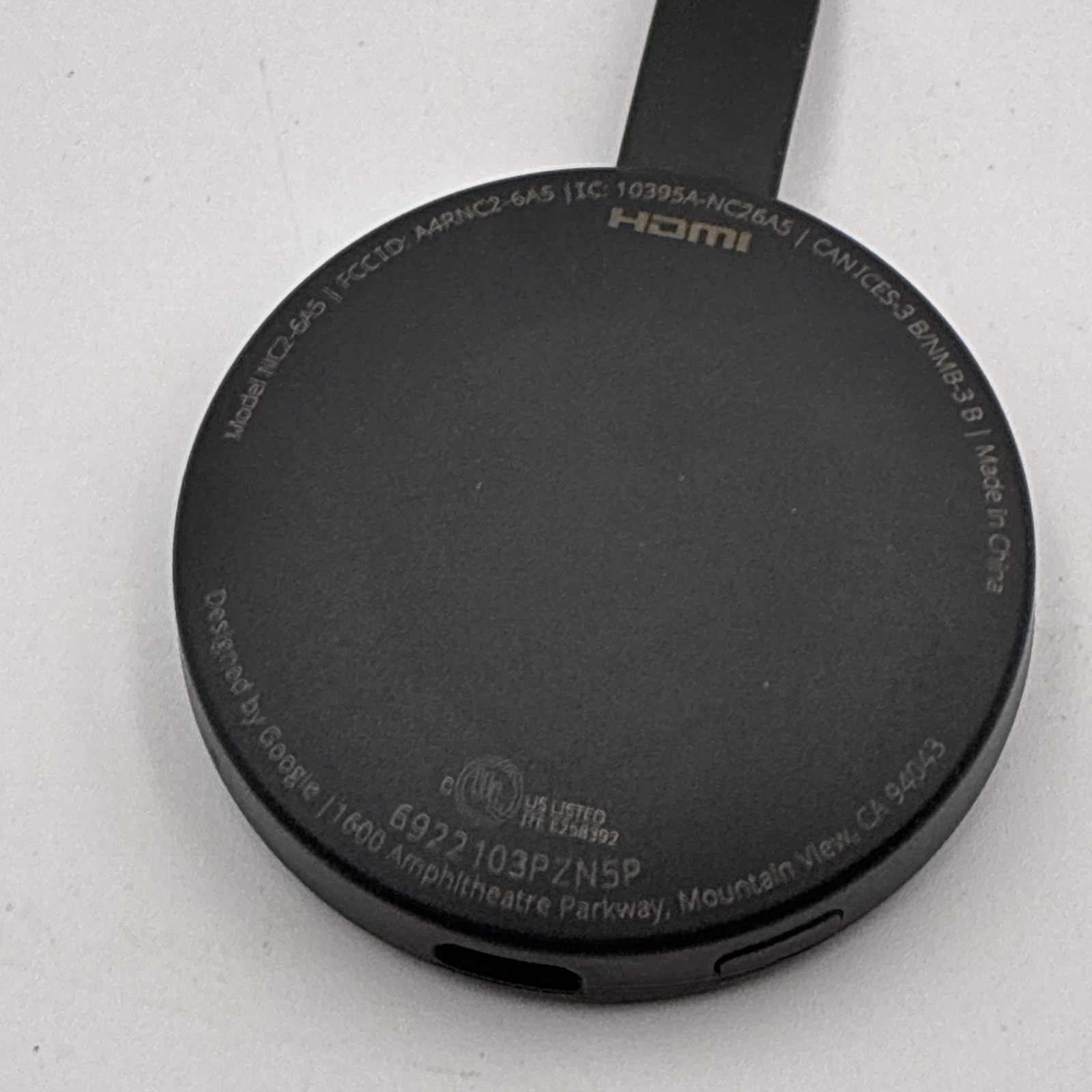Google Chromecast (2nd Generation) 1080p HD Media Streamer – Charcoal Gray