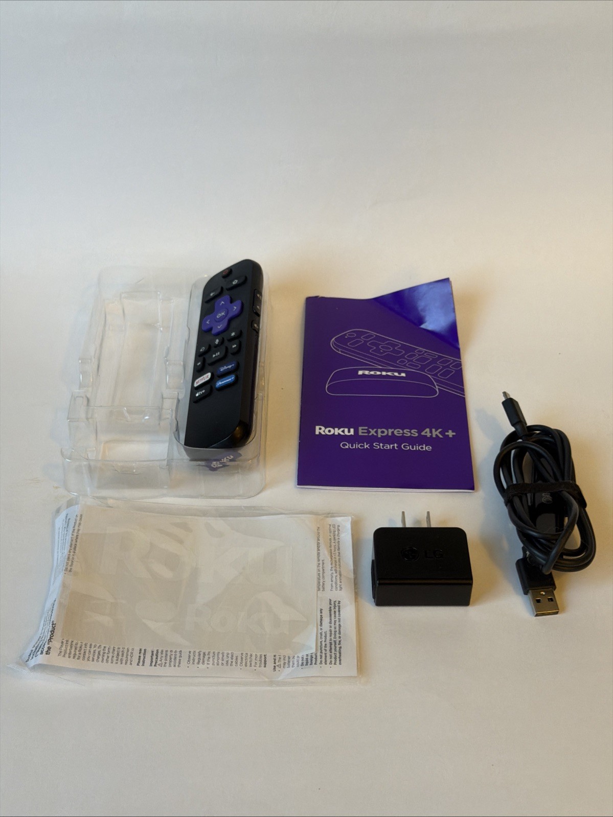 ROKU Express 4K+ Smart TV Remote OPEN BOX USED INCOMPLETE SEE PICTURES 3941R