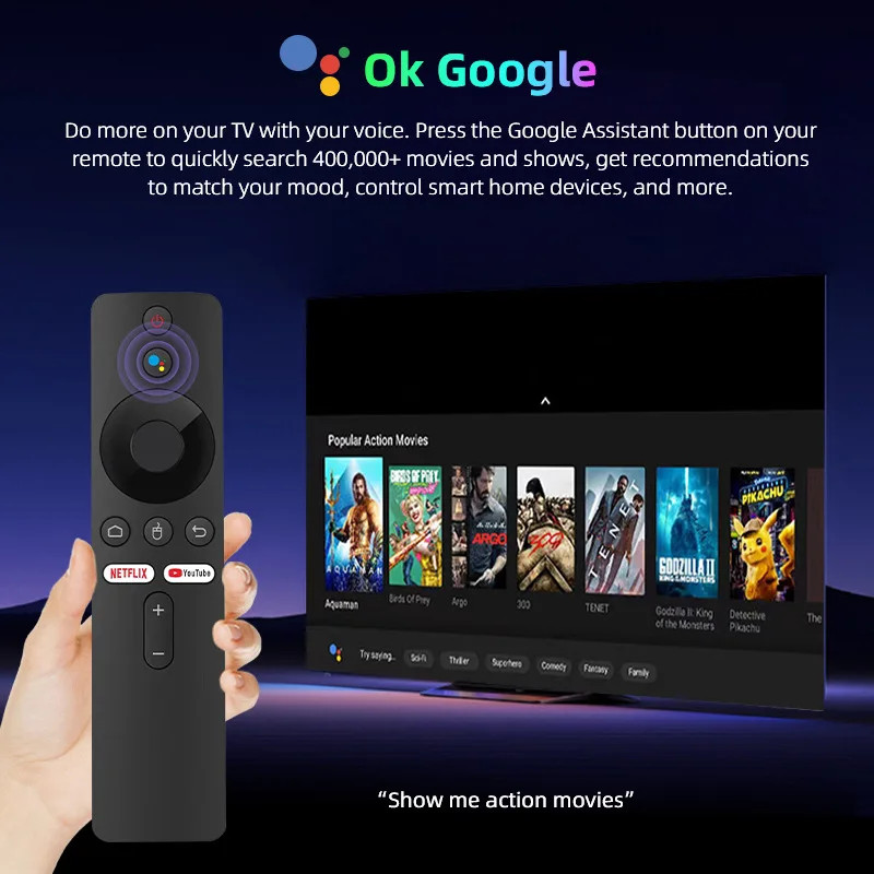Q10 Smart TV Box Android 14 8K HDR10+ 8GB 128GB Dual WiFi BT5.0 Media Player