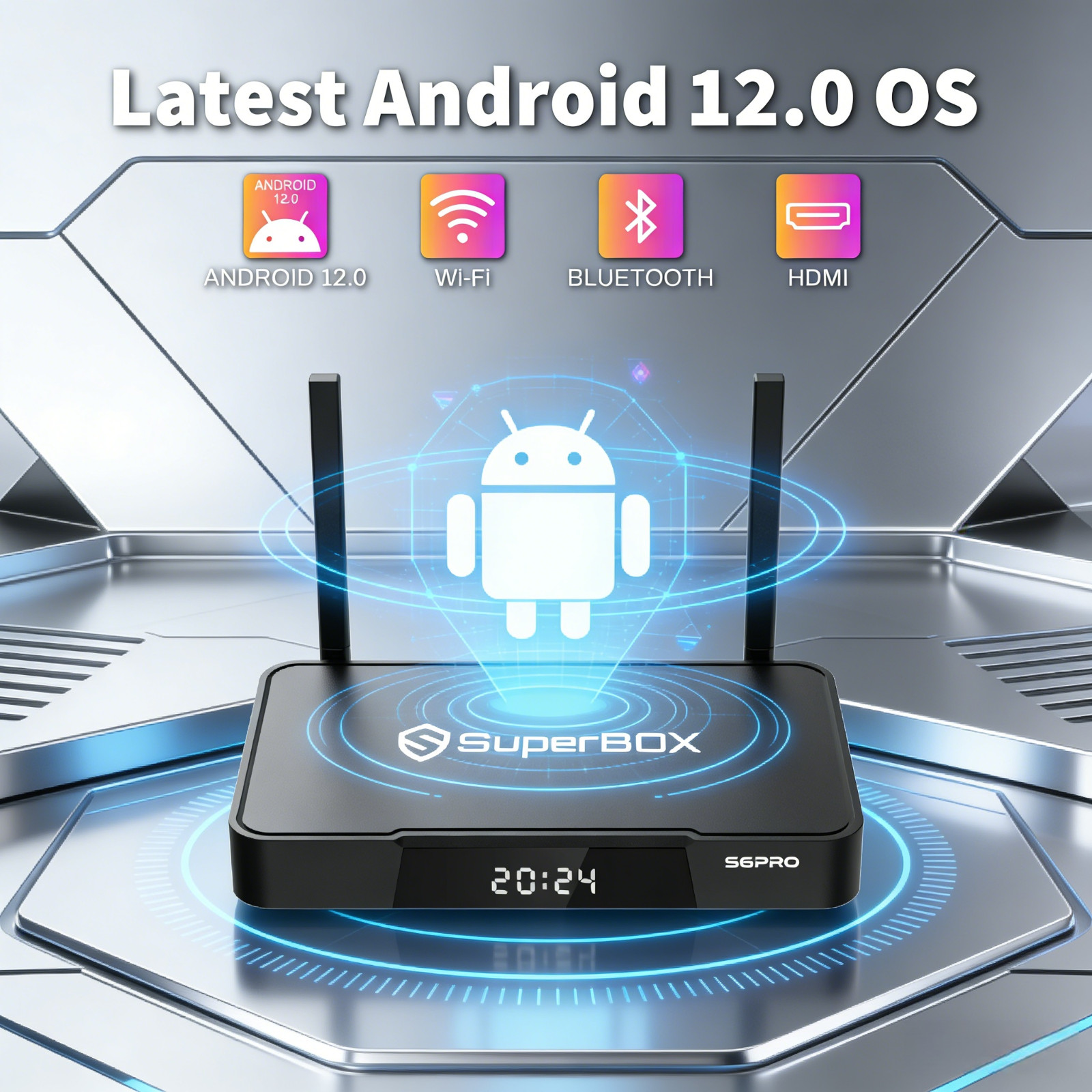 SuperBox S6 Pro Android Smart TV Box 4GB+32GB 8K HDR Dual WiFi Bluetooth