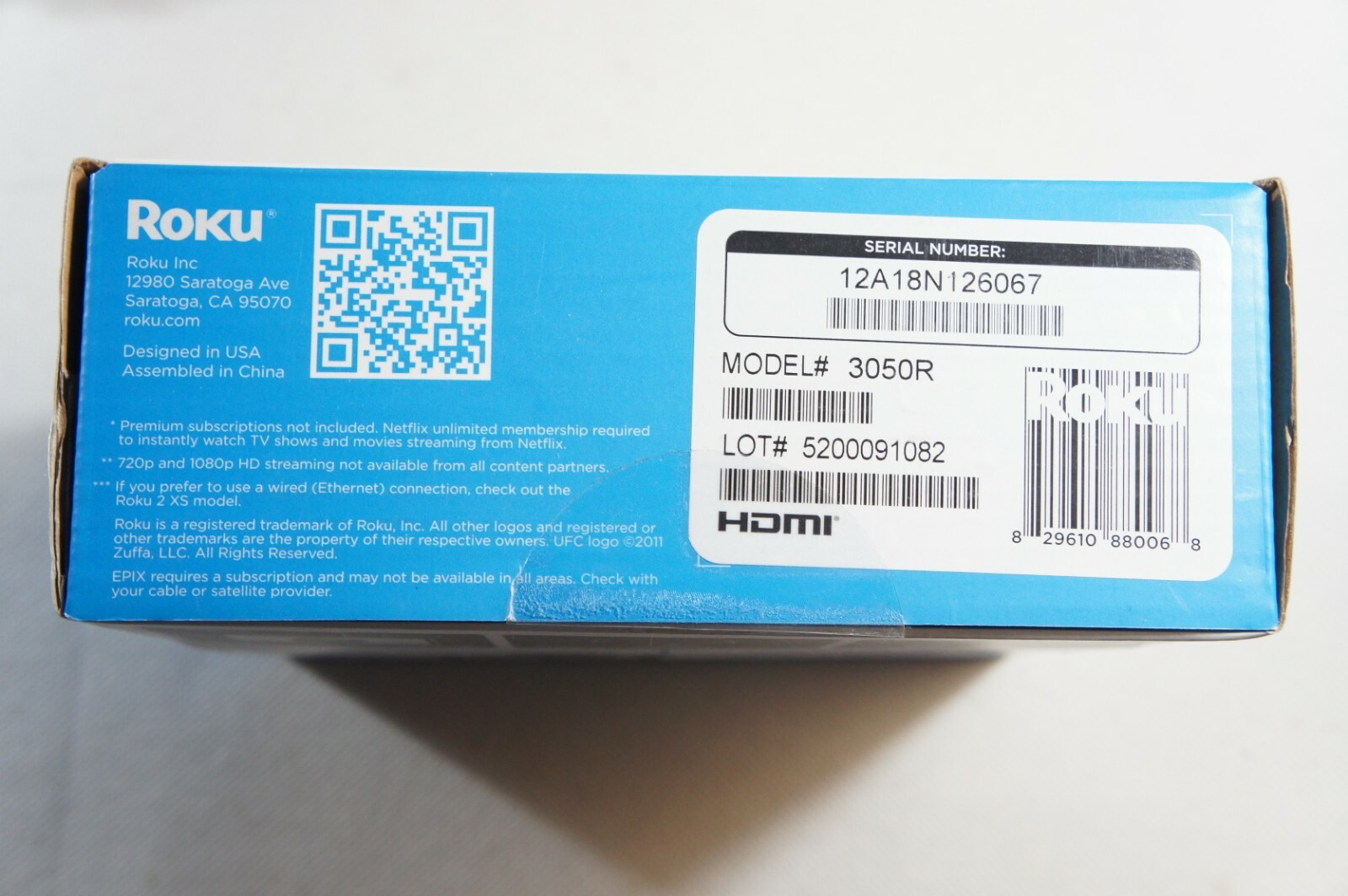 Roku 2 XD (2nd Generation) Media Streamer 3050X – Black, Free 2-3 Day Ship!!!