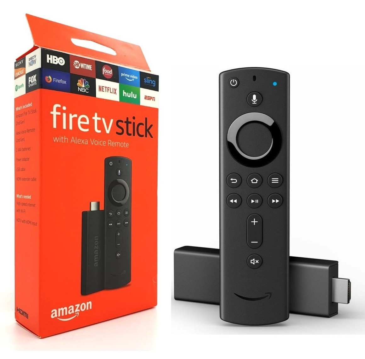 Amazon Fire TV Stick JbRk w/ Alexa Voice Remote, Voice Control, HDMI