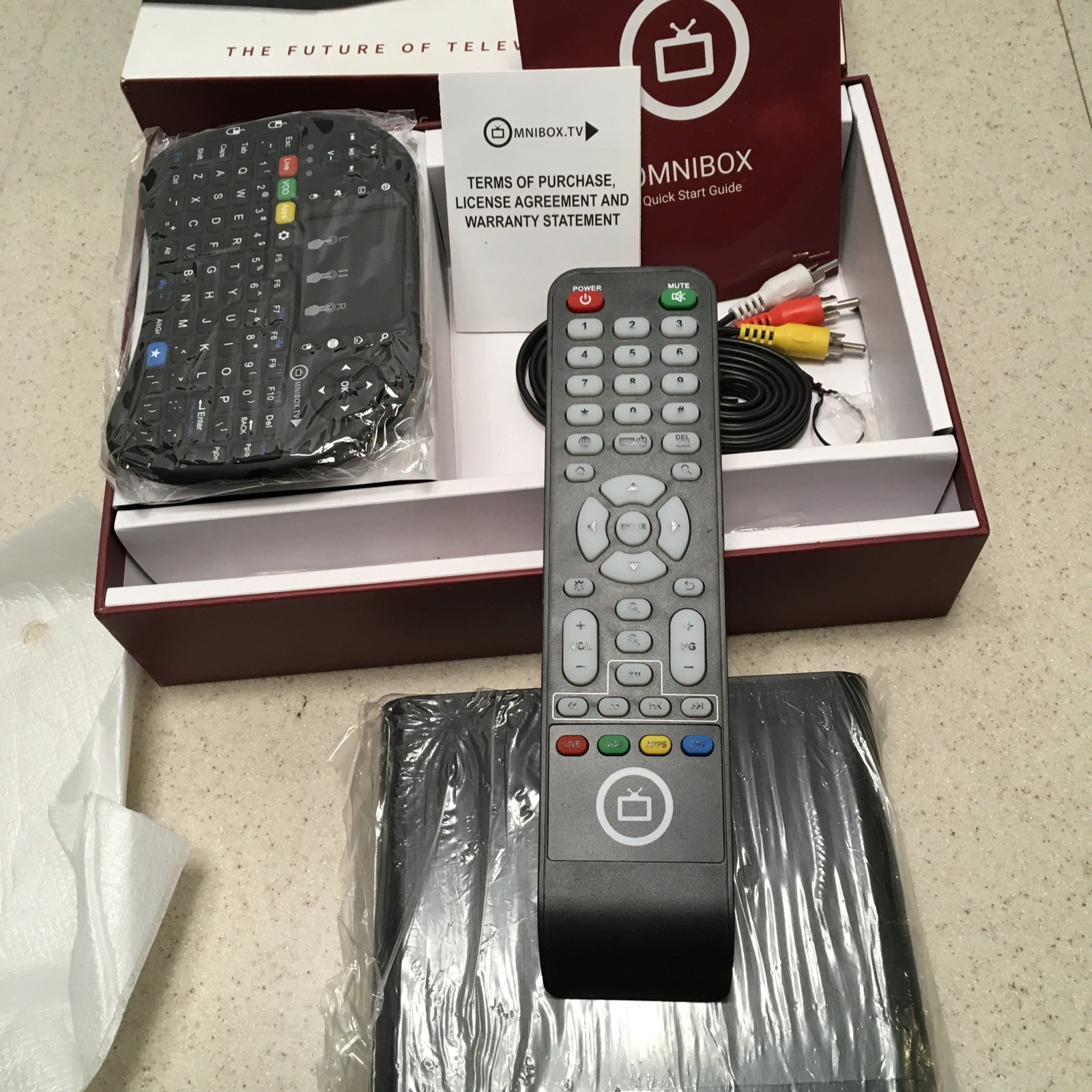 Omniboxtv Minibox.TV NGO-5000 Streaming TV/Web Browser ANDROID 4.2 NIB!