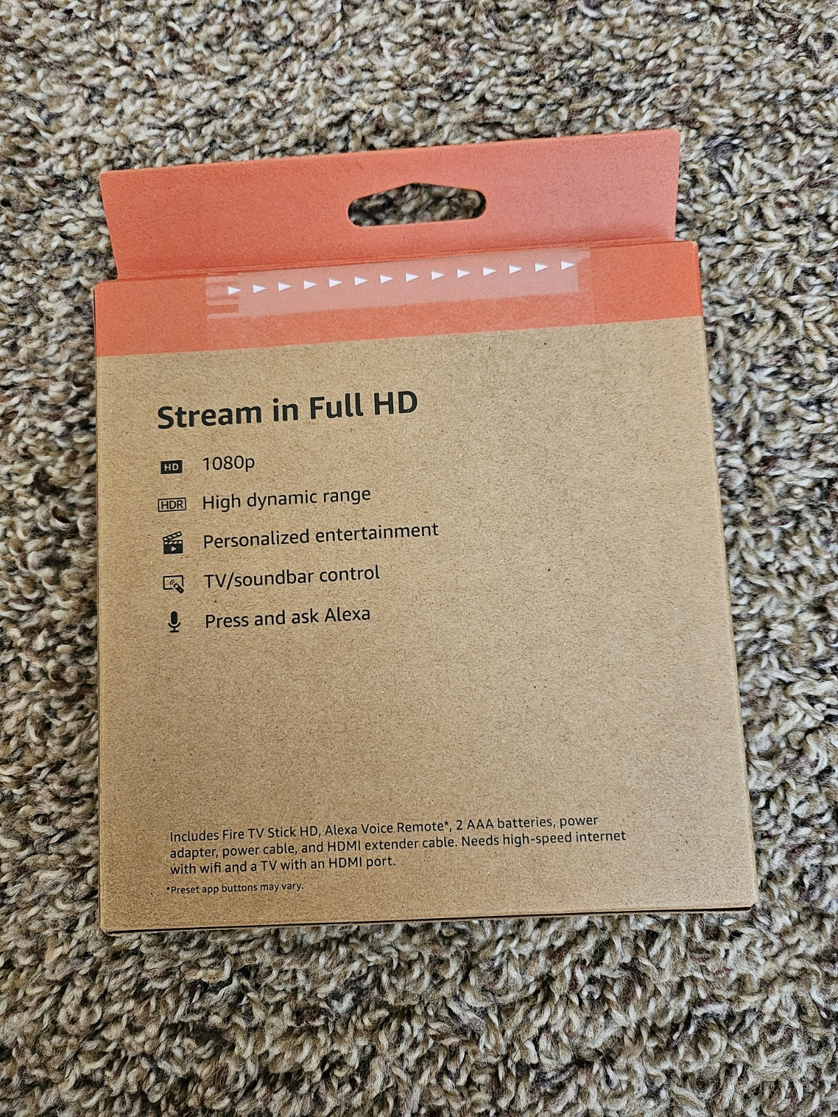 Amazon Fire TV Stick HD Streaming in Full HD, HDR, 8 GB, Wi-Fi 5 Control