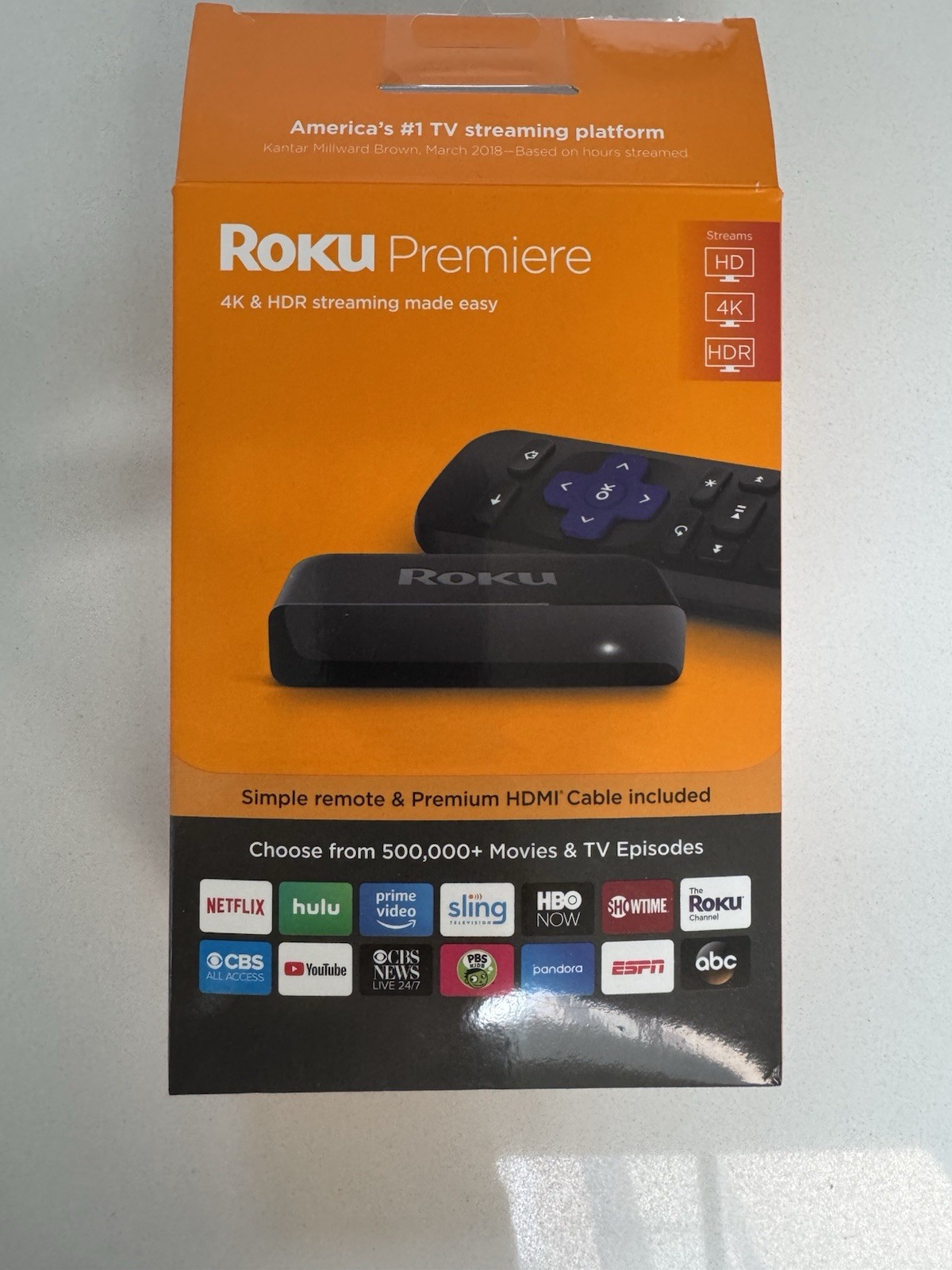 Roku Premiere 4K HDR Streaming Player HD WiFi HDMI 1080p Remote- Works great