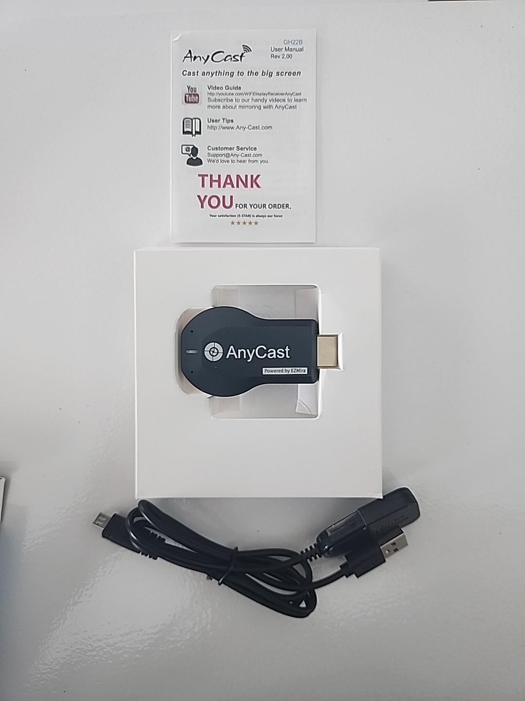 Anyast M2 Plus Black Portable Easy Sharing Wi-Fi Wireless Display Receiver