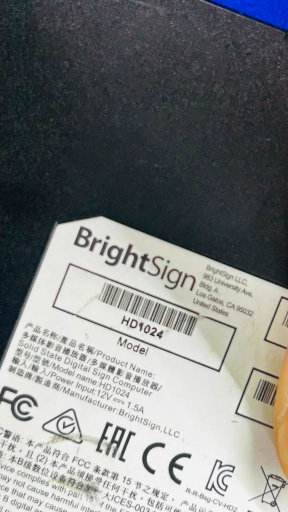 BrightSign HD4 HD1024 Digital Signage Player 4K HTML5 Expanded I/O – 0137533