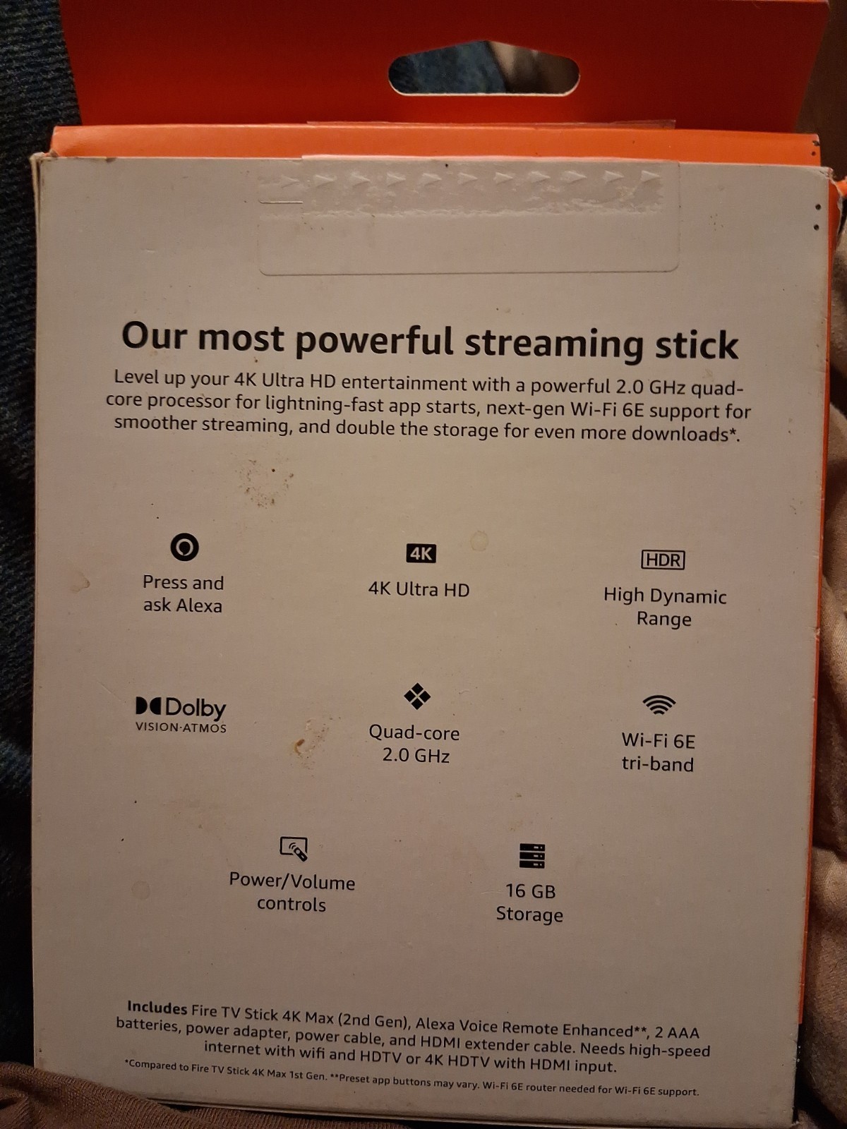 NEW AMAZON FIRE TV Stick 4K MAX, GHz, Wi-Fi 6E, 16GB, streaming 2nd GEN NEW