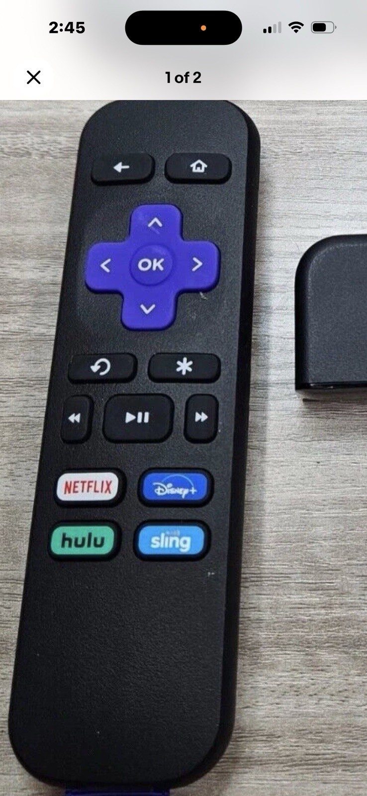 Roku 3920X Media Streamer Remote & HDMI cable (3ft Long) Netflix Hulu Fast Butto