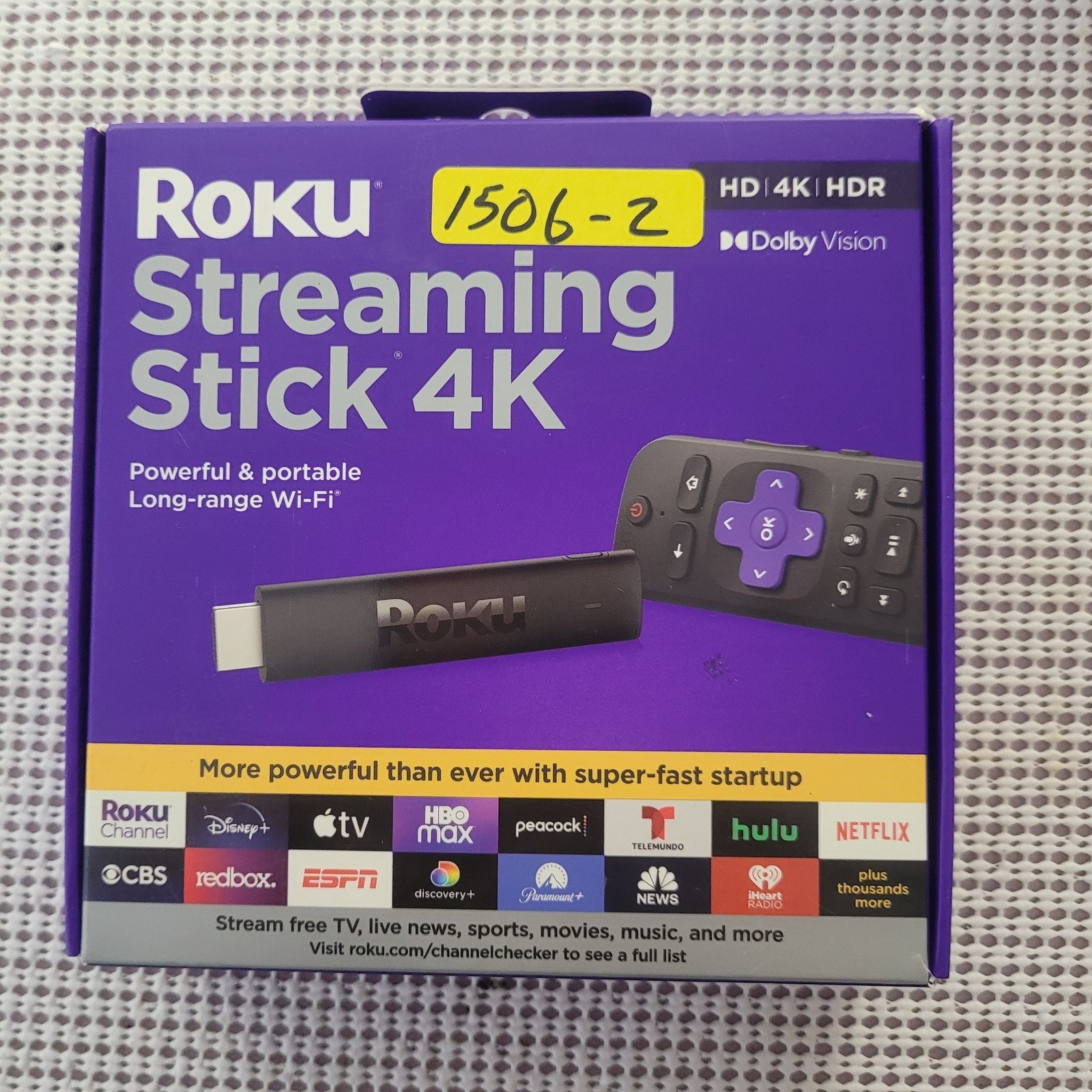 Roku Streaming Stick 4K Long-Range Wi-Fi HD 4K HDR Dolby Vision New