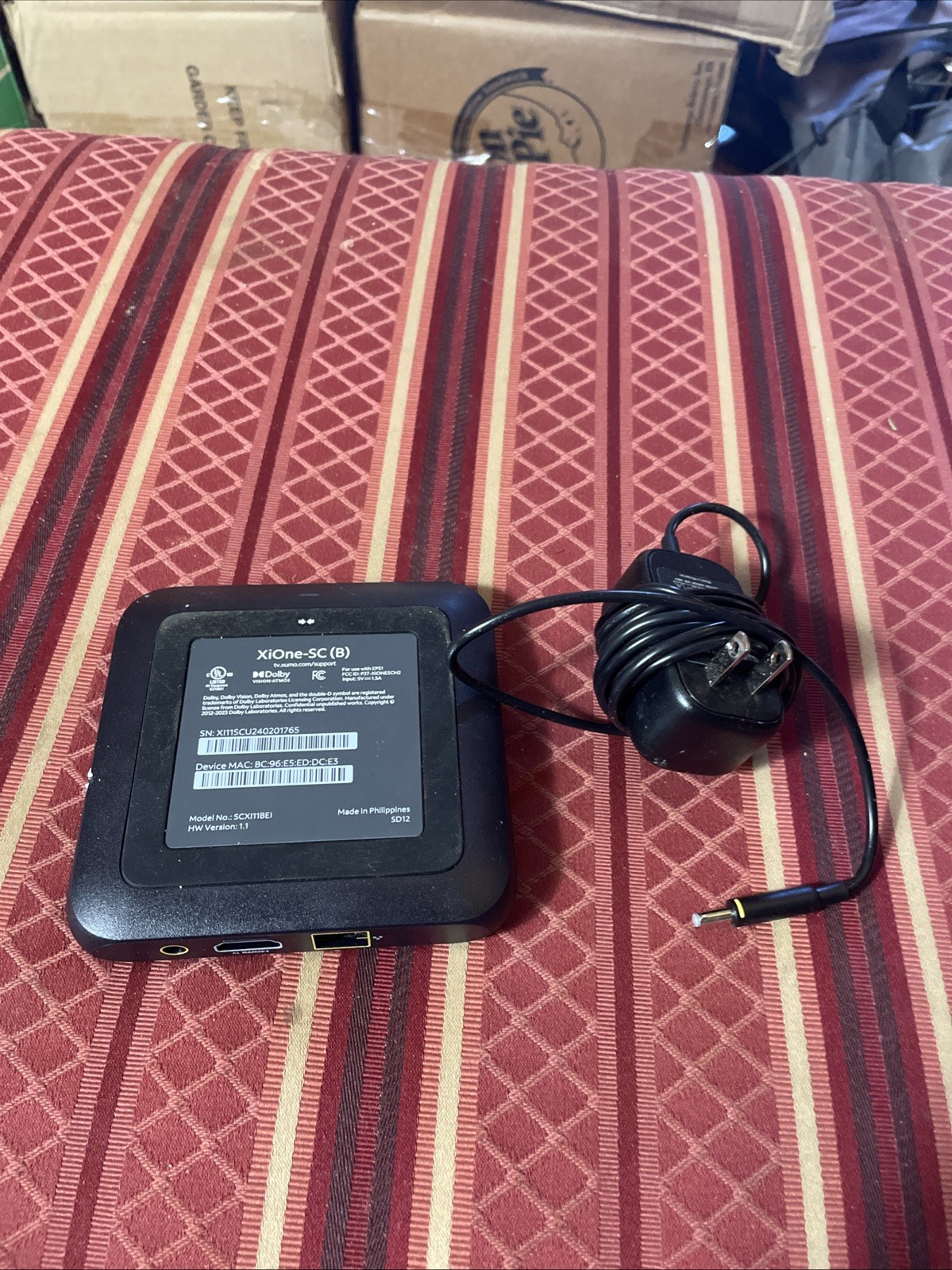 Xumo SCXI11BEI XiOne-SC(B) Stream Box POWER SUPPLY & HDMI (remote NOT Included)