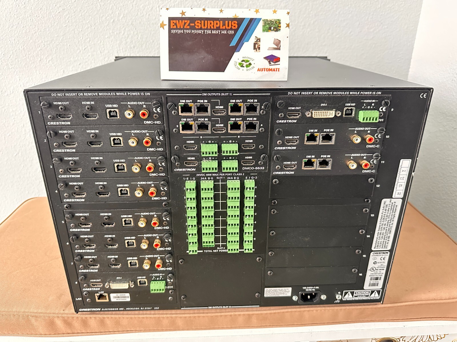 CRESTRON DM-MD16X16 HIGH DEFINITION DIGITAL MEDIA DISTRIBUTION DMC-HD DMCO-5533