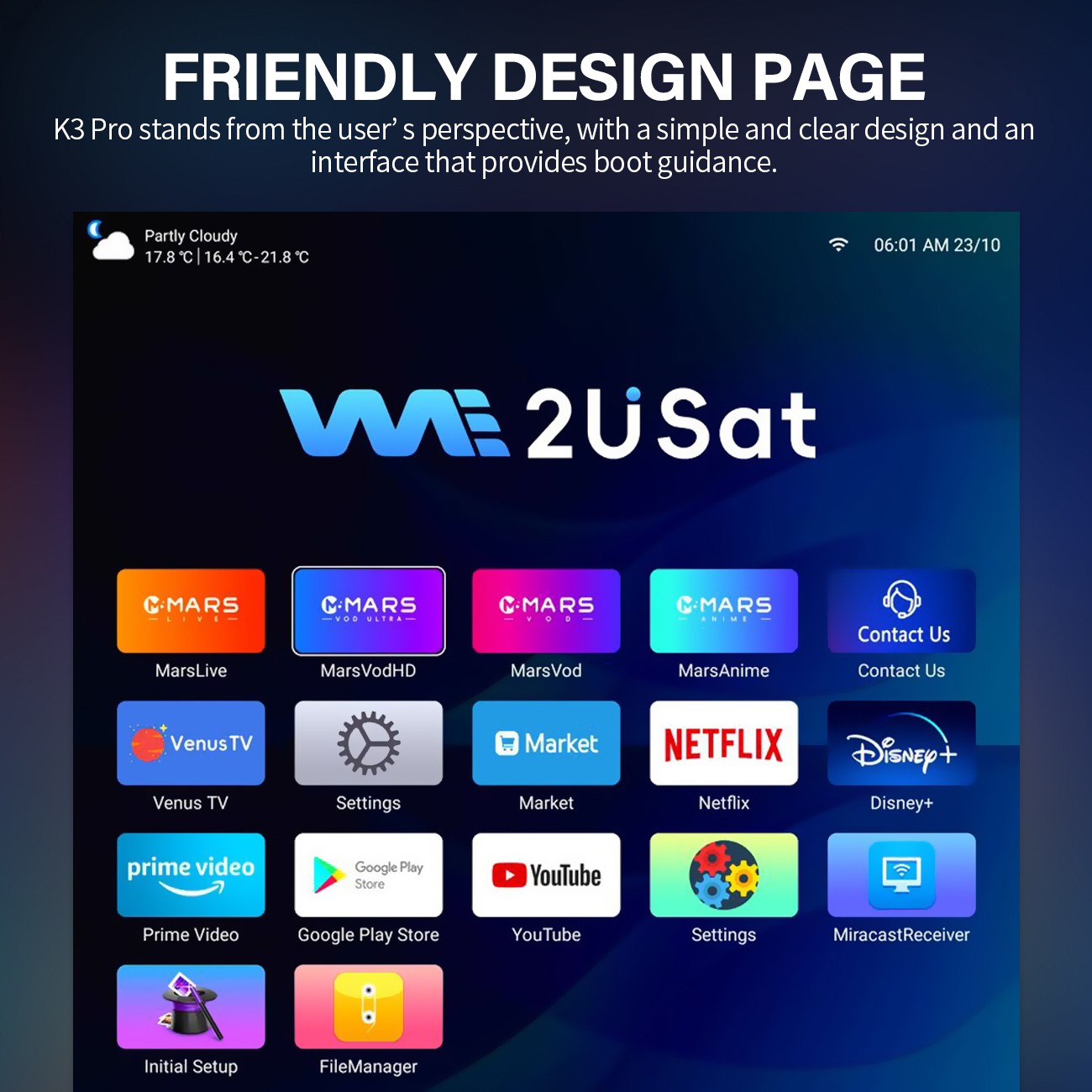 2USAT K3PRO Super Clear Android Smart TV Box 6k Ultra HD Voice Control Adults US