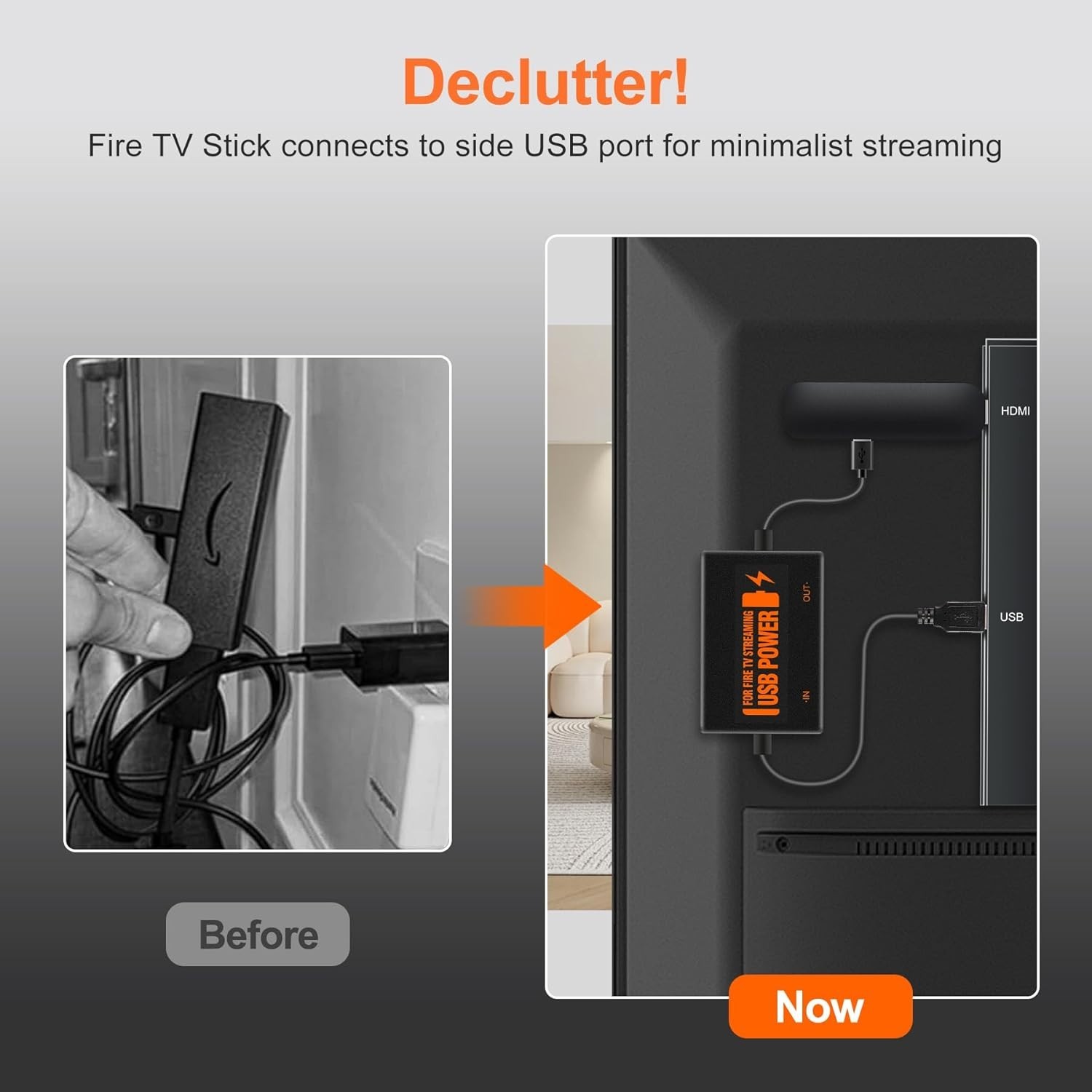 Versatile USB Power Adapter for Fire Stick – Works with All Streaming Devices