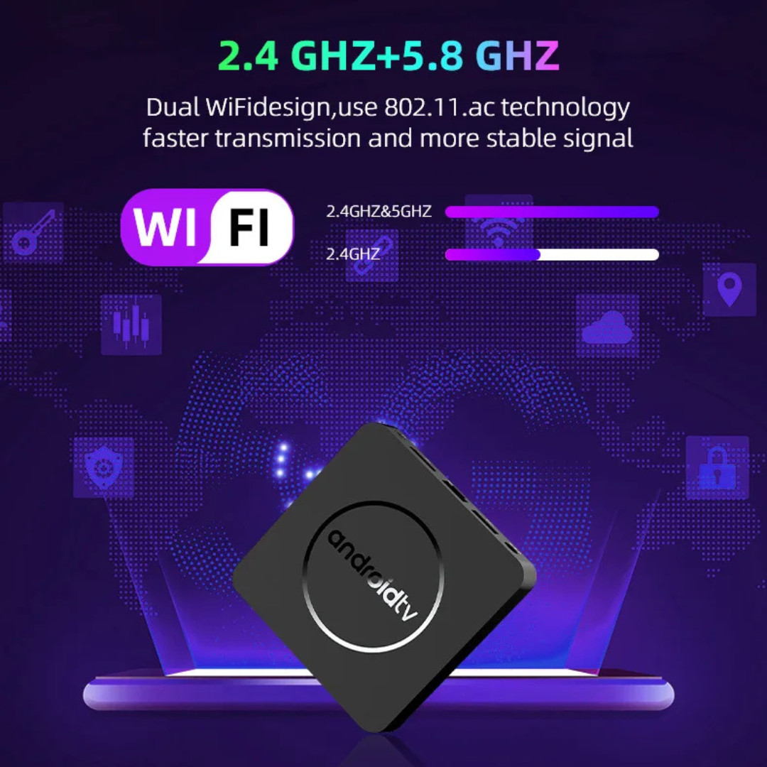 Q10 Android 16 TV Box 8K HDR10+ Allwinner H313 8GB+128GB Dual WiFi BT5.0