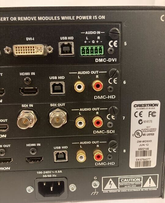 CRESTRON DM-MD8X8 DigitalMedia 8×8 HDMI Matrix Switcher – Factory Reset