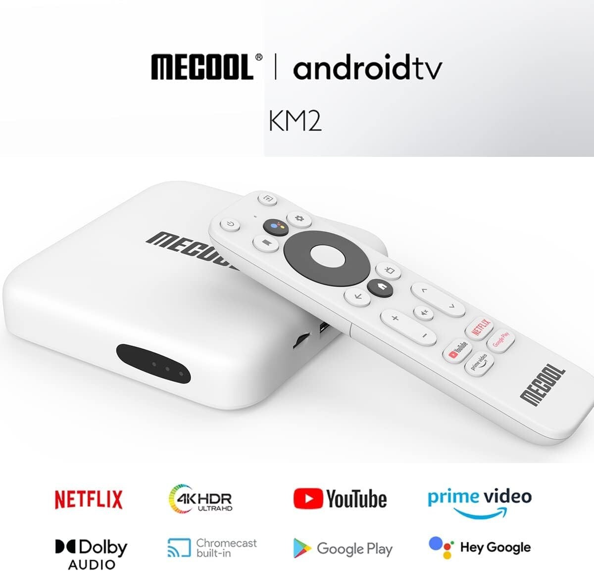MECOOL KM2 Android 11 TV Box 2G 16G S905X4-B Wifi BT5.0 HDR 4K Prime Video