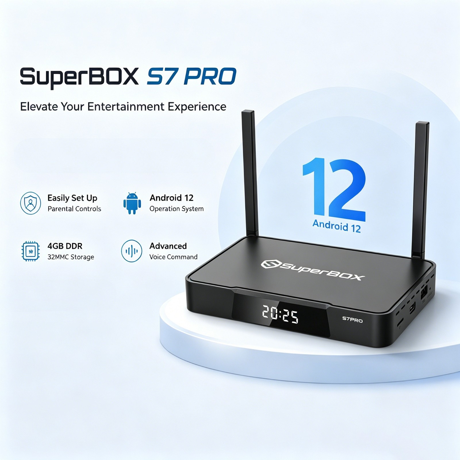 SuperBox S6 Pro Android 12 TV Box–6K UHD, WiFi 6, 4+32GB, Bluetooth Voice Remote