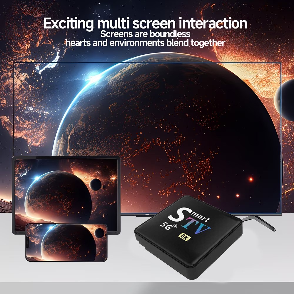 M98-M9 Android 13 Smart TV Box 8K UHD 2GB+16GB 5G WiFi Streaming Media Player
